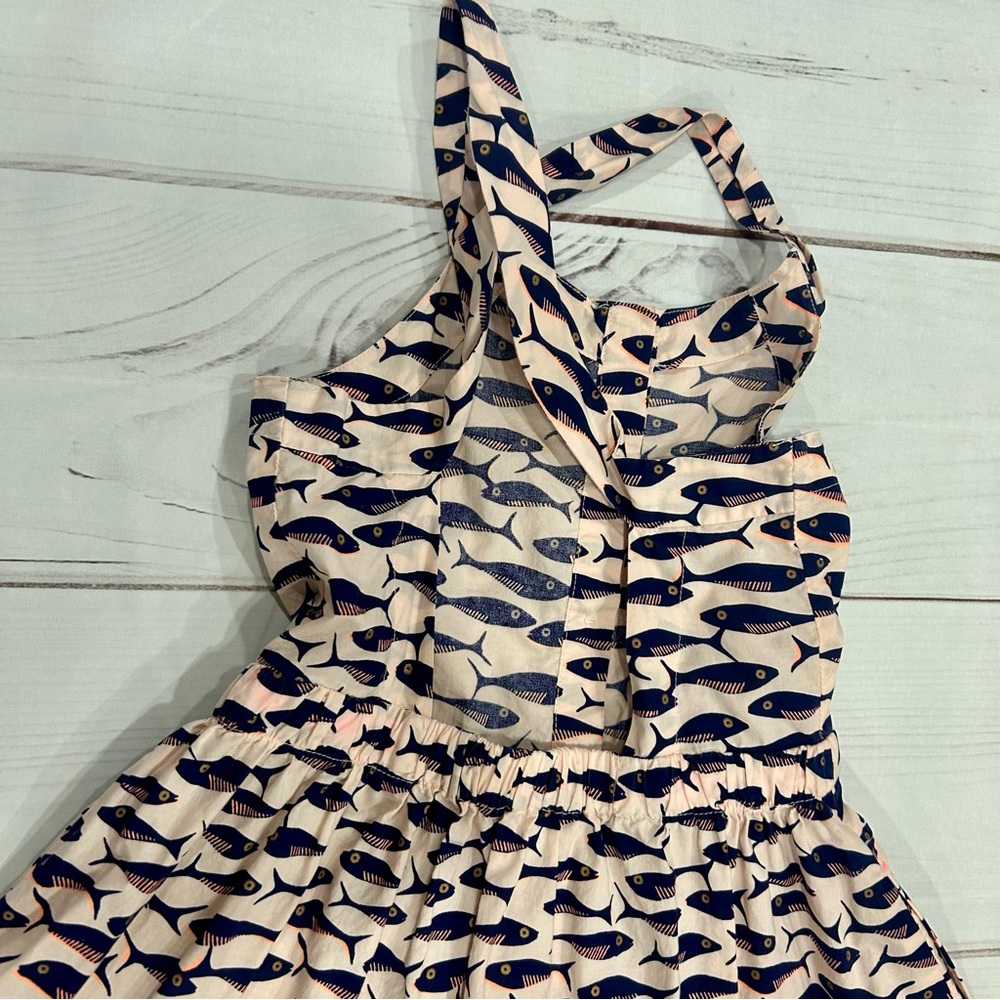 J. Crew Crewcuts girls fish print dress sz. 7 - Picture 5 of 7